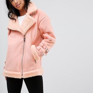 ASOS Blush Teddy Jacket